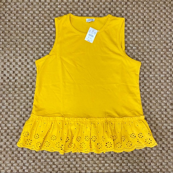 (NWT) J. Crew Factory Eyelet-Hem Tank Top - Picture 2 of 6